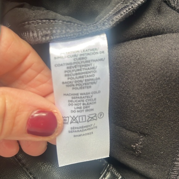 New Loft Pants Women’s Sz 10 30 inch waist Black Imitation Leather dress casual - Picture 8 of 13